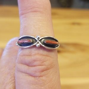 Native american coral ring